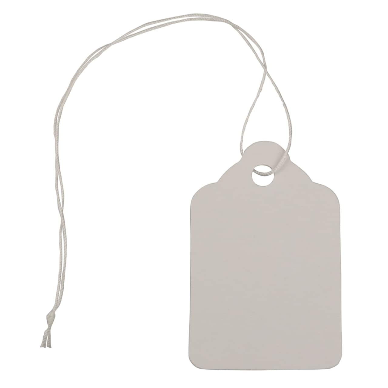 JAM Paper White Mini Gift Tags with String, 75ct.